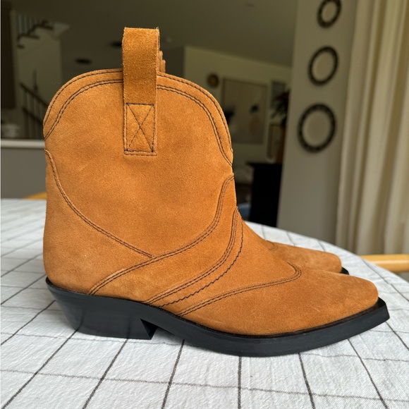 NEW GANNI SUEDE COWBOY BOOT - Picture 2 of 9